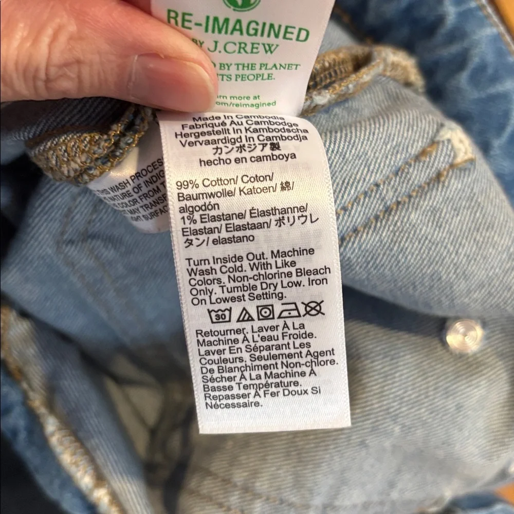 J. Crew Mid Blue High-Rise Wide-Leg Jeans